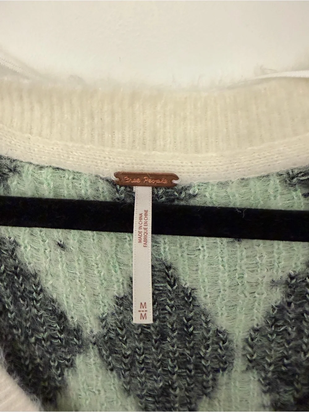 Free People Through The Motions Cropped Black-White Argyle Plaid Sweater Vest